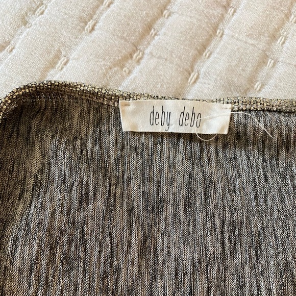 Deby Debo Metallic Gold Faux Wrap Dress Women’s XL - Picture 2 of 7